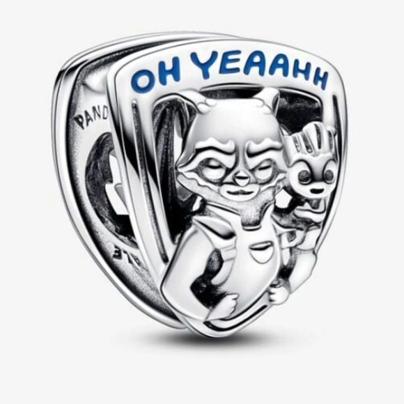 Pandora Jewelry - Authentic Marvel Guardians of the Galaxy Rocket Raccoon & Groot Emblem Charm